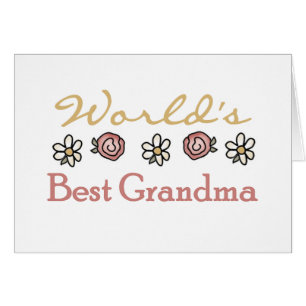 Daisy och Ro World Best Grandma Hälsningskort