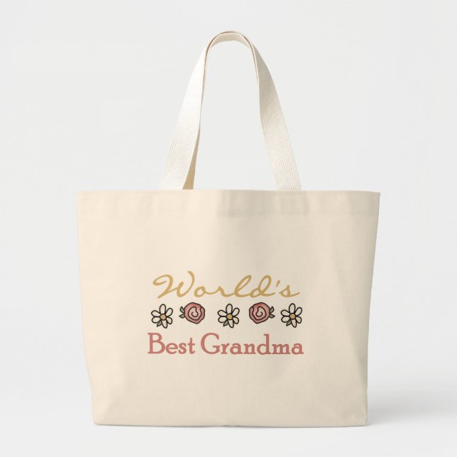 Daisy och Ro World Best Grandma Jumbo Tygkasse (Framsidan)