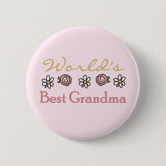 Daisy och Ro World Best Grandma Knapp (Framsida)