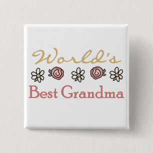 Daisy och Ro World Best Grandma Knapp