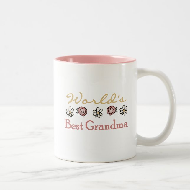 Daisy och Ro World Best Grandma Två-Tonad Mugg (Höger)
