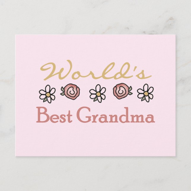 Daisy och Ro World Best Grandma Vykort (Framsida)