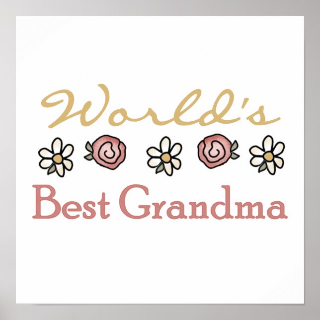 Daisy och Ro World's Best Grandma Gifts Poster (Framsidan)