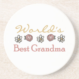 Daisy och Ro World's Best Grandma Gifts Underlägg Sandsten