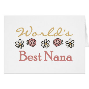 Daisy och Ro World's Best Nana Tshirts Hälsningskort