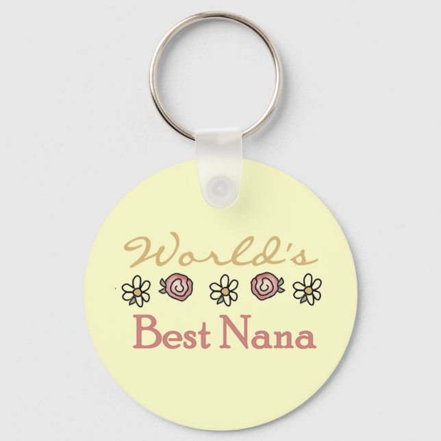 Daisy och Ro World's Best Nana Tshirts Nyckelring (Framsida)