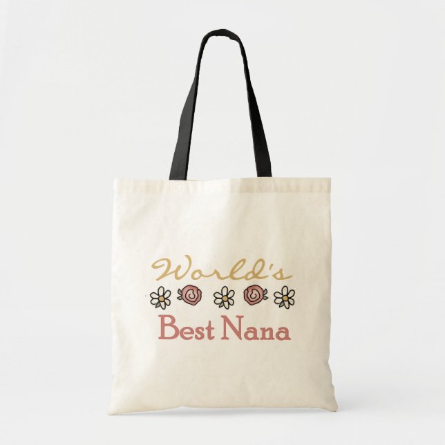 Daisy och Ro World's Best Nana Tshirts Tygkasse (Framsidan)