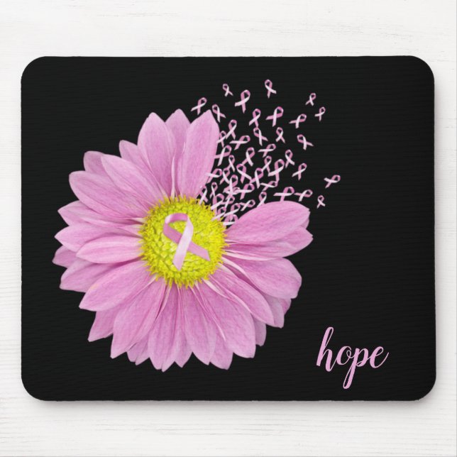 daisy och rosa Symbol för bröstcancer i band Musmatta (Framsidan)