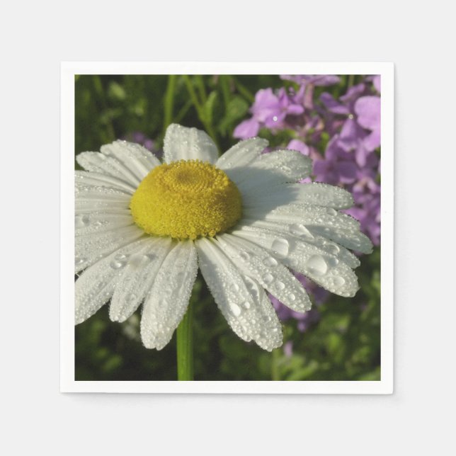 Daisy och sommar Lilac Wildblomma Pappersservett (Framsidan)
