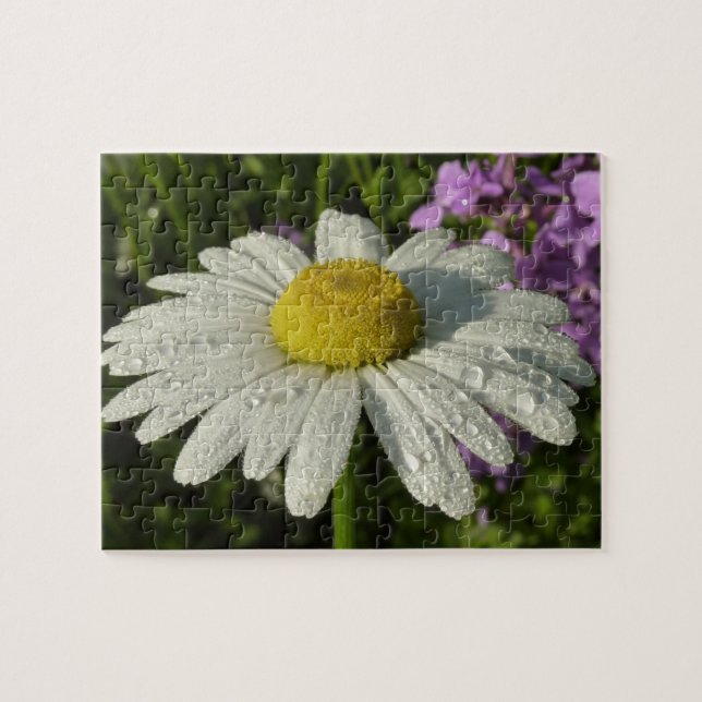 Daisy och sommar Lilac Wildblomma Pussel (Horisontell)