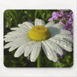 Daisy och sommarlila botaniska musmatta