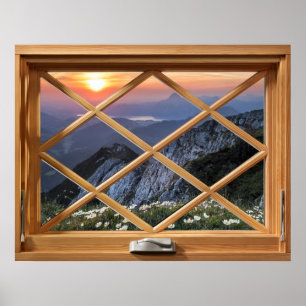 Daisy och Sten Fake, Faux Window Illusion Poster