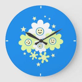 Daisy och stjärnor stor klocka