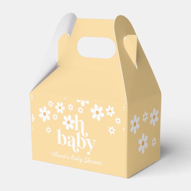 Daisy Oh Baby Retro Baby Shower-favoritruta Presentaskar (Framsidan Sidan)