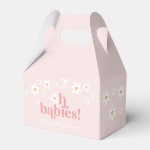 Daisy Oh Spädbarn Rosa Baby Shower Presentaskar