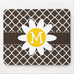 Daisy om Bistre Brown Quatrefoil Musmatta