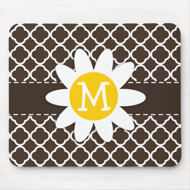 Daisy om Bistre Brown Quatrefoil Musmatta (Framsidan)
