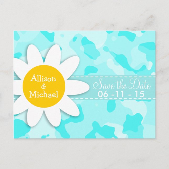 Daisy om Celeste Camo; Camouflage Meddelande Vykort (Framsida)