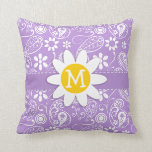 Daisy om Lavender, Light Lila Paisley Mönster Kudde