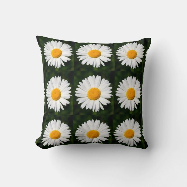 daisy på mörkens bakgrund kudde (Framsida)