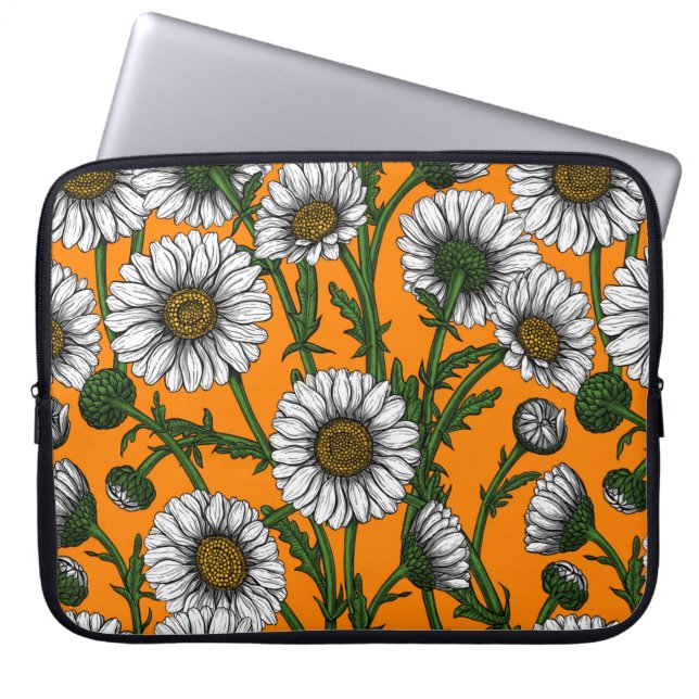 Daisy på orange laptop fodral (Framsidan)