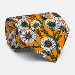 Daisy på orange nacke slips