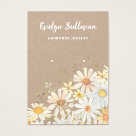 Daisy på pappra visningar för kraftörning visitkort