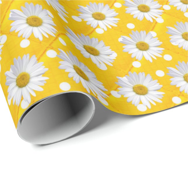 daisy på polka dots presentpapper (Rullad Hörn)