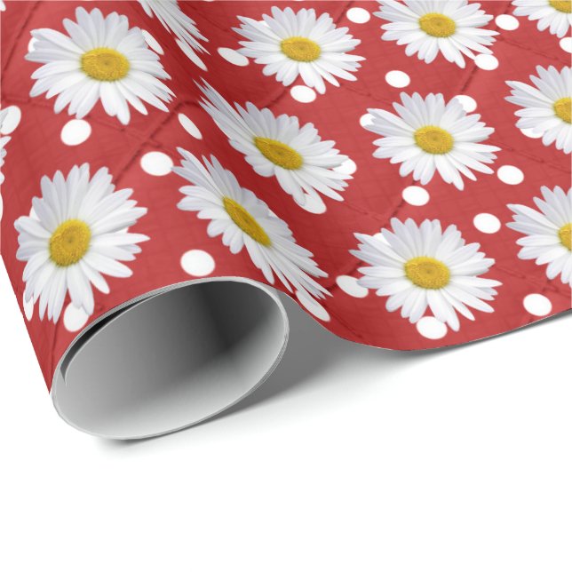 daisy på polka dots presentpapper (Rullad Hörn)