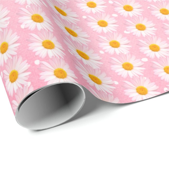 daisy på polka dots presentpapper (Rullad Hörn)