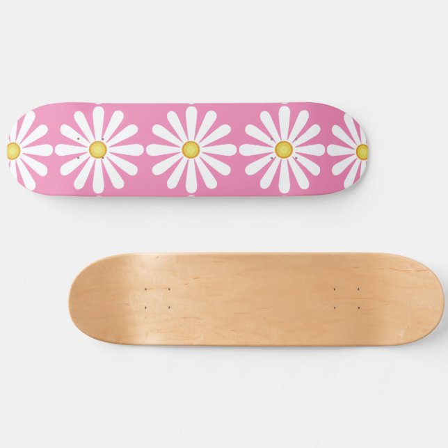 Daisy på rosa mini skateboard bräda 18,5 cm (Horz)