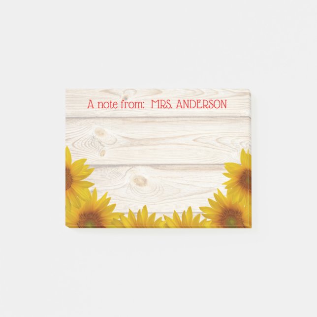 Daisy på Shiplap | A noterar från lärare Post-it Block (Framsida)