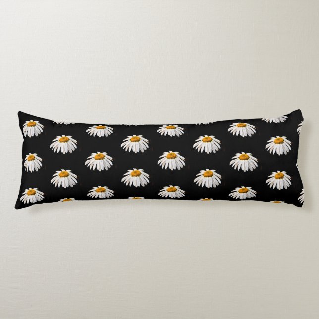 Daisy på svart kroppskudde (Framsidan)