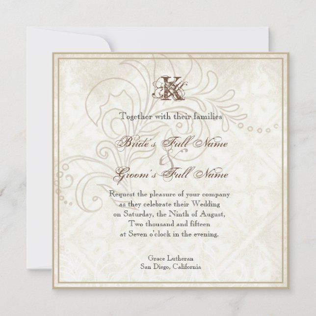 Daisy, Pansy, Ro n Butterfly, bröllopsinbjudan Inbjudningar (Framsida)