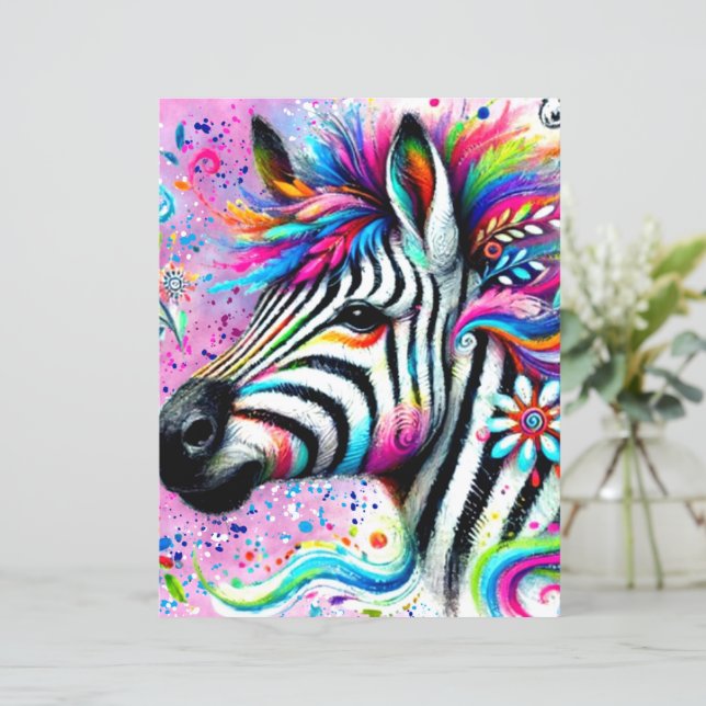 Daisy Papper för Whimsique Zebra-Blommigt (Stående Fram)