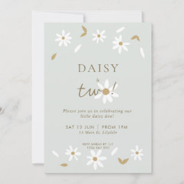 Daisy Party 2:a födelsedagsinbjudan - Sage Inbjudningar