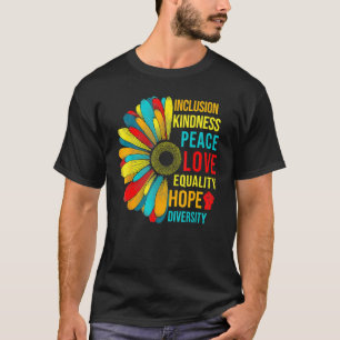 Daisy Peace Kärlek Equality Diversity Human Högers T Shirt