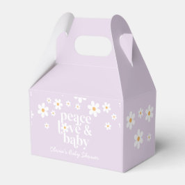 Daisy Peace Kärlek Retro Baby Shower-favoritruta f Presentaskar