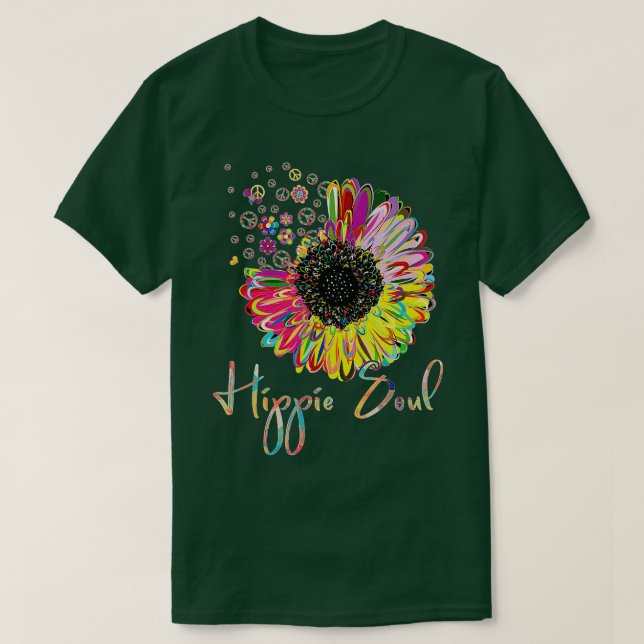 Daisy Peace Sign LOVE Hippie Soul Flower Lovers 60 T Shirt (Design framsida)