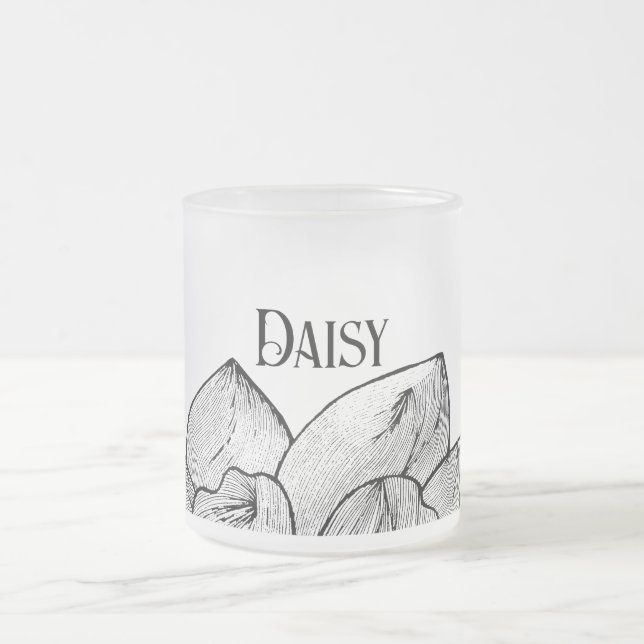 Daisy Personlig Frostad Glas Mugg (Center)