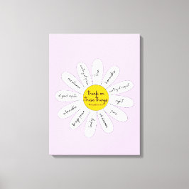 Daisy Philippians 4:8 Decorative Canvas
