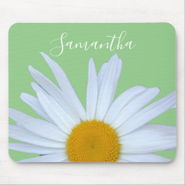 Daisy Photo Grönt Elegant White Script Musmatta