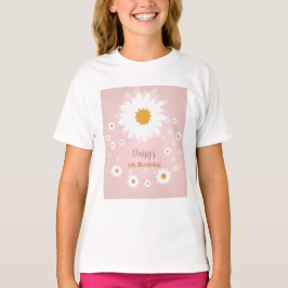 Daisy Pink Any Age Birthday T Shirt