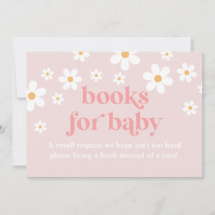 Daisy Pink Retro Baby Shower-böcker för Baby-kort Inbjudningar