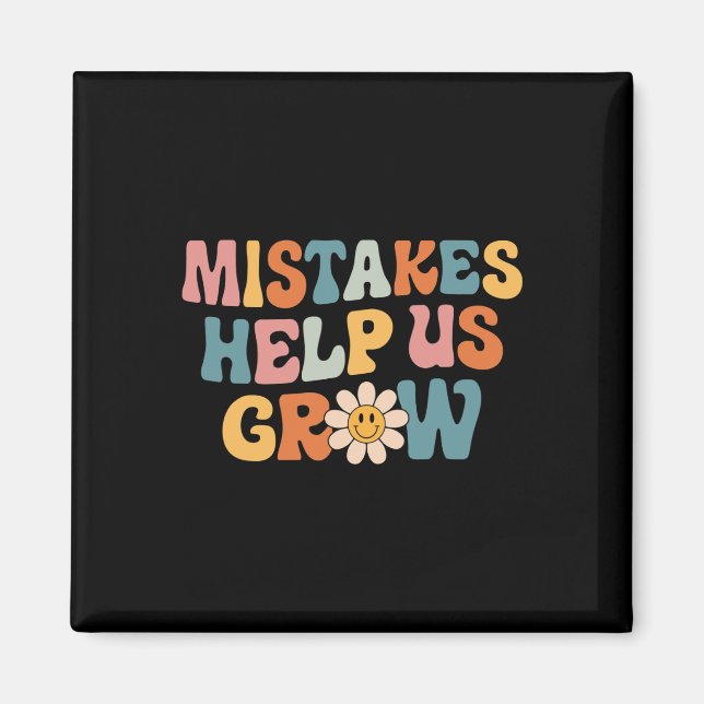 Daisy Positive Growth Mindset Retro Teacher Back T Magnet (Framsidan)