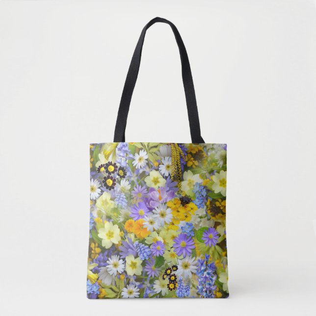 Daisy ,Primrose, Daffodil Flowers Tygkasse (Framsida)