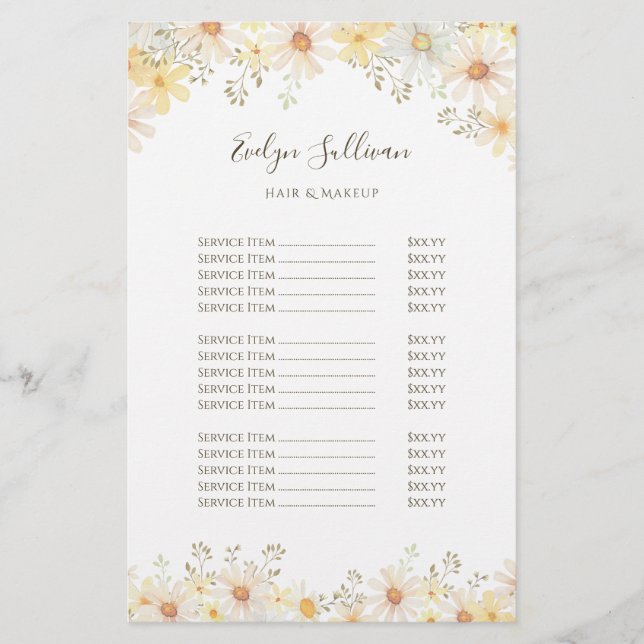 Daisy - pris listflygare flygblad (Framsidan)