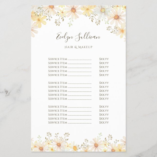 Daisy - pris listflygare flygblad (Framsidan)