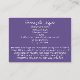 Daisy Purple Bröllops Signaturdryck Recept Tilläggskort