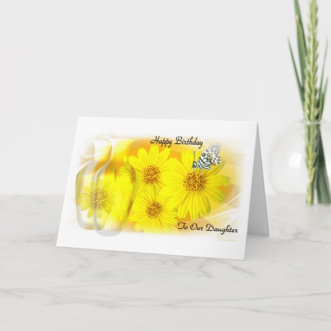 Daisy reflekterade - Grattis på födelsedagen dotte Kort (Framsida)